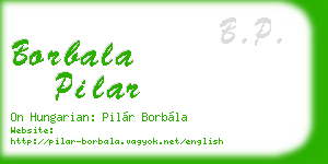 borbala pilar business card